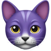 Purple cat sticker