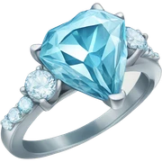 Light blue diamond ring  sticker