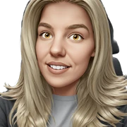smiling girl with blonde hair sticker