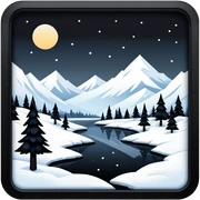 edgy snowy aesthetic full scenic SCENERY sticker