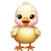 Baby chicken with pink bow sticker