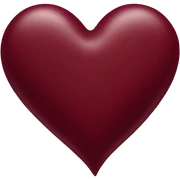 Maroon heart sticker