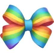 rainbow bow sticker