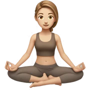 White girl with brown hair doing yoga sticker