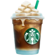 Starbuck ice coffee with ice cubes sticker