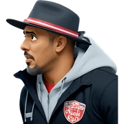 bearded boy in a hat sticker