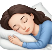 White Brunette girl sleeping sticker