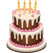 Birthday cake sticker