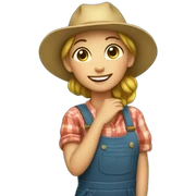 Farmer girl sticker