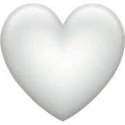 White heart sticker