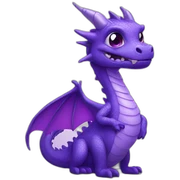 purple dragon sticker