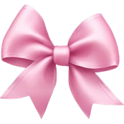 light pink ribbon bow sticker