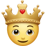 Heart with crown sticker