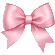 light pink ribbon bow sticker