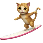 Cat Surfing  sticker