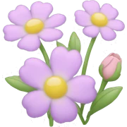 Pastel flower emoji sticker