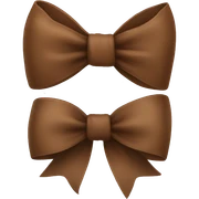 Brown bow sticker