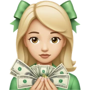 Money bow sticker