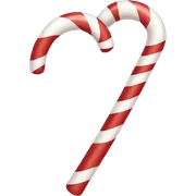 Candy cane sticker