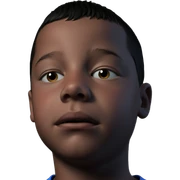 black haired boy portrait sticker