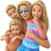 beach fun with friends sticker