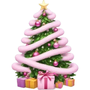 Pink Christmas sticker