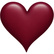 Burgundy heart sticker