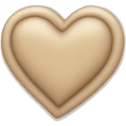 Beige heart  sticker