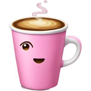 Pink coffee sticker