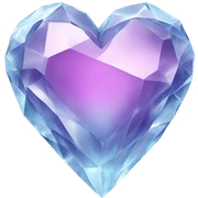 Crystal heart sticker
