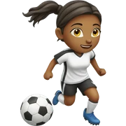 Girl playing soccer sticker