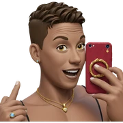 confident boy with jewelry sticker