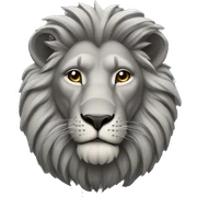 Grey lion sticker