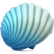 blue seashell sticker