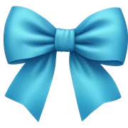 Blue bow sticker