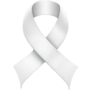 White ribbon  sticker
