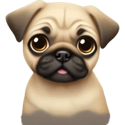 Fawn pug puppy sticker