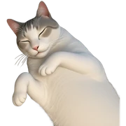 peaceful sleeping cat sticker