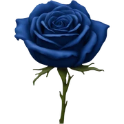 real dark blue rose sticker