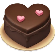 Chocolate Heart shaped cake sticker