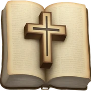 christian bible with cross on it sticker