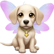 Puppy fairy sticker
