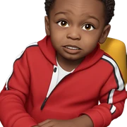 dark-skinned boy looking at viewer sticker