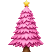 Pink Christmas tree  sticker