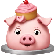 Pig cake pig sticker
