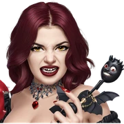 vampire girl with jewelry sticker