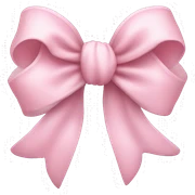 baby pink bow sticker