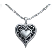 silver gothic heart necklace sticker