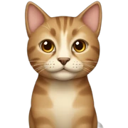 brown and beige cat sticker