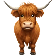 Highland cow sticker